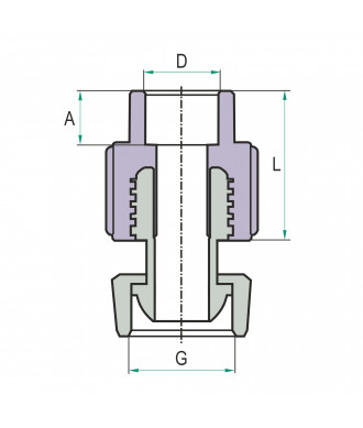 На фото Hi-Therm PP-R eurocone with union nut